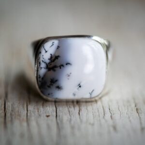 Dendritic Agate Sterling Silver Ring - Mens Size 12.5 Dendritic Agate Sterling Silver Ring - Mens Size 12.5