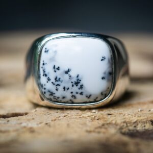 Dendritic Agate Sterling Silver Ring - Size 11 Dendritic Agate Sterling Silver Ring - Size 11