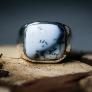 Dendritic Agate Sterling Silver Ring - Size 11 Mens Jewelry Dendritic Agate Sterling Silver Ring - Size 11 Mens Jewelry