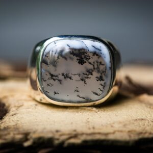 Dendritic Agate Sterling Silver Ring - Size 9.75 Dendritic Agate Sterling Silver Ring - Size 9.75