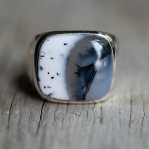 Dendritic Agate Sterling Silver Ring - Size 9.75 Dendritic Agate Sterling Silver Ring - Size 9.75