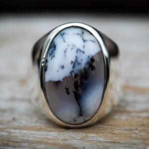 Dendritic Agate Ring - Sterling Silver, Size 9 Dendritic Agate Ring - Sterling Silver, Size 9