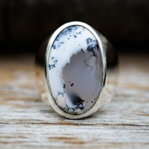 Dendritic Agate Sterling Silver Ring - Men's Size 10 Dendritic Agate Sterling Silver Ring - Men's Size 10