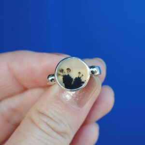 Dendritic Agate Ring, Sterling Silver Dendritic Agate Jewelry (ring Size 6) Dendritic Agate Ring, Sterling Silver Dendritic Agate Jewelry (ring Size 6)