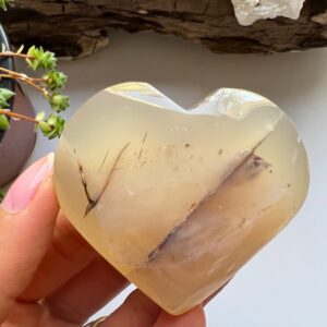 Dendritic Agate Heart, 5cm Crystal Heart