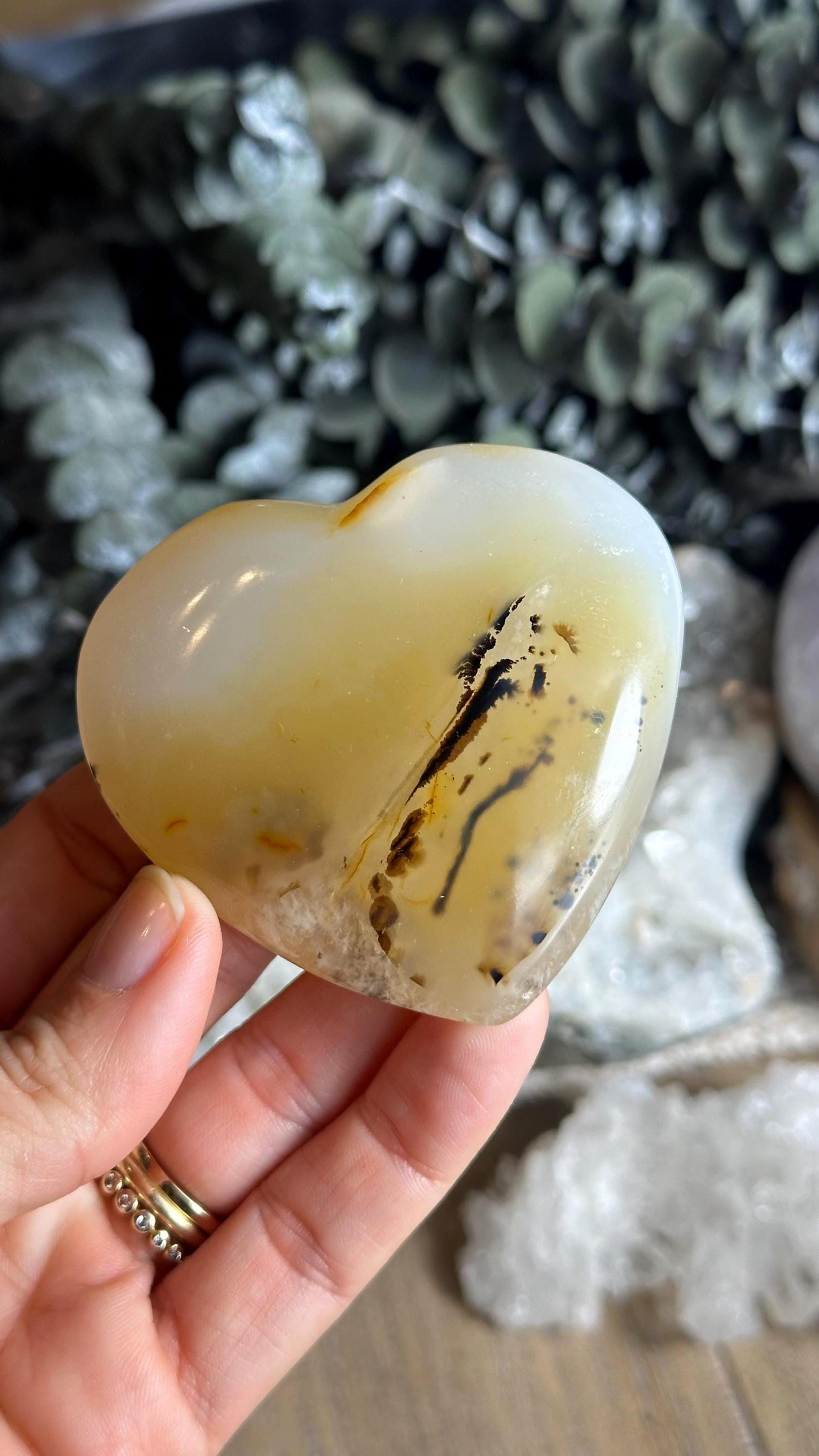 Dendritic Agate Heart