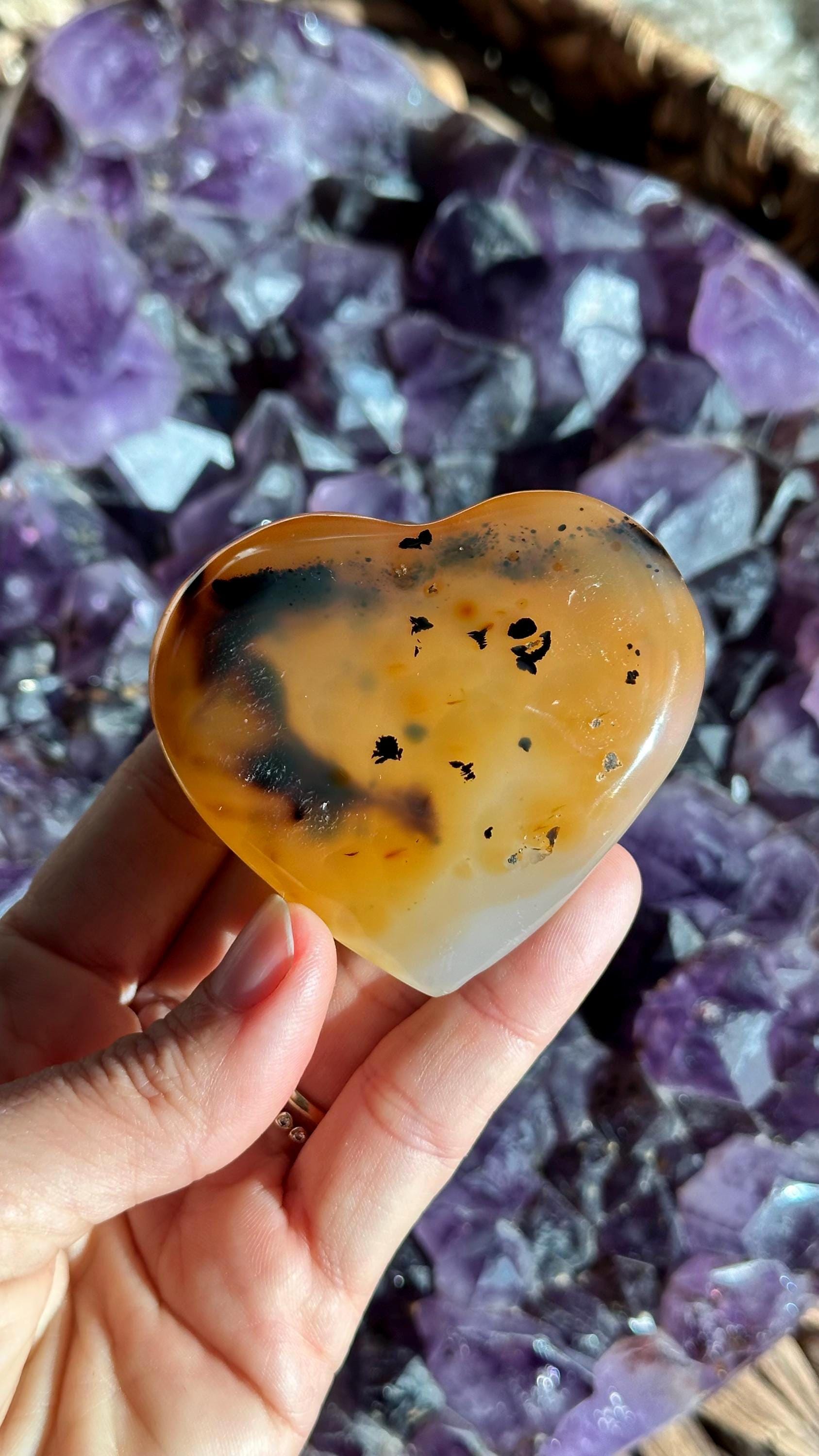 Dendritic Agate Heart