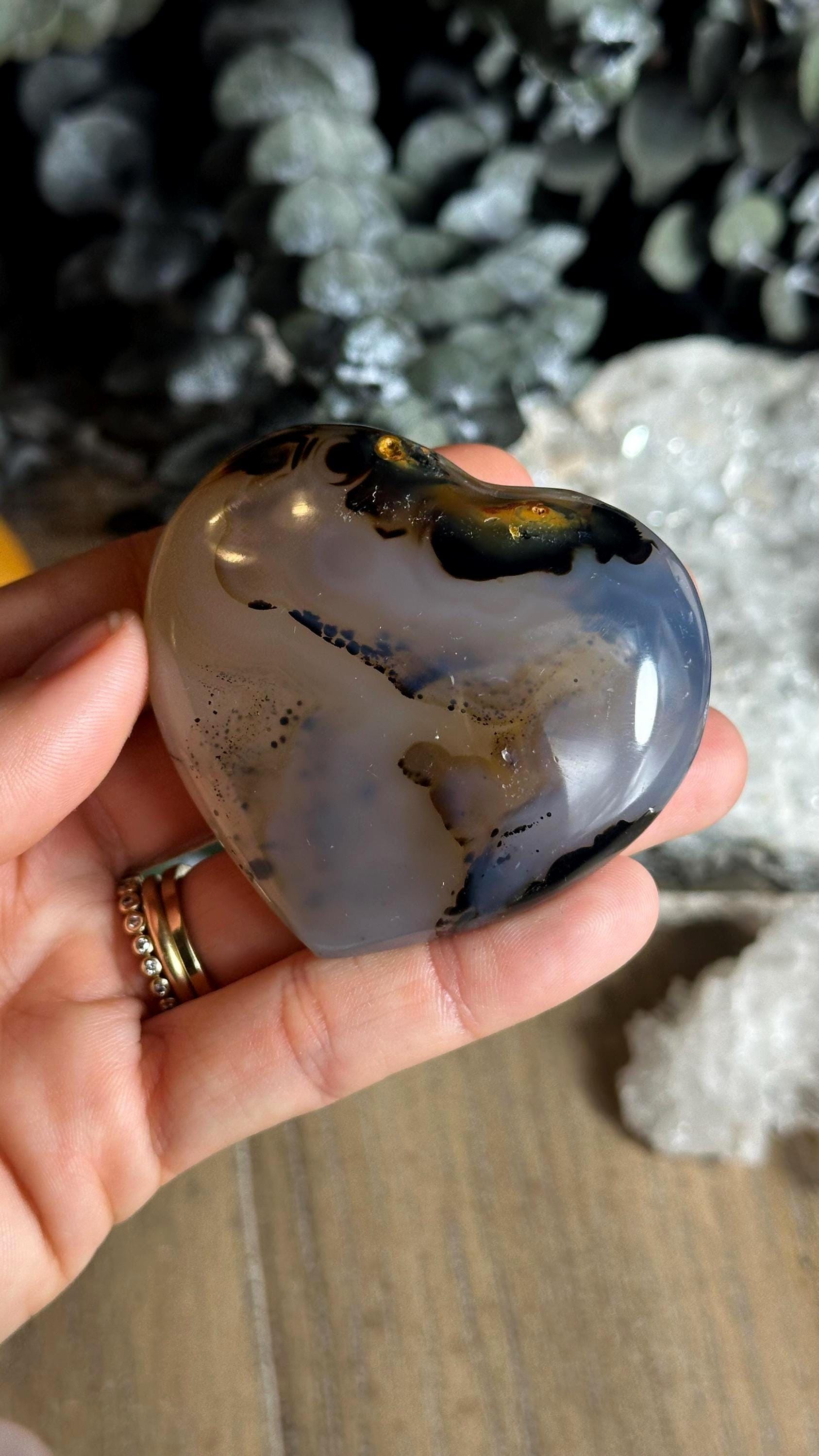 Dendritic Agate Heart