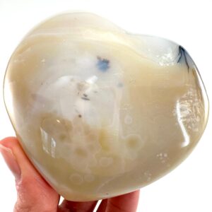 Dendritic Agate Heart | Crystal Palm Stone (8x7cm)