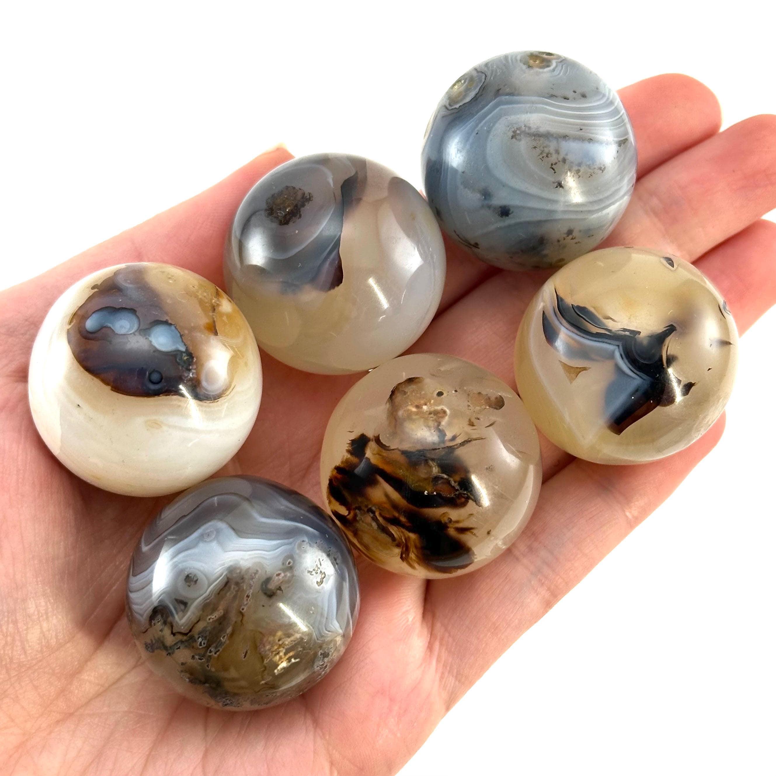 Dendritic Agate Sphere | Polished Crystal Ball (heart & Root Chakra)