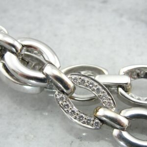 18K White Gold Diamond Link Bracelet 18K White Gold Diamond Link Bracelet