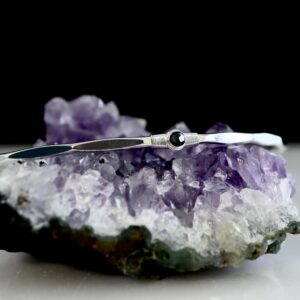Black Diamond Signature Bangle - April Birthstone Bracelet Available In 14k Gold Filled, Sterling Silver Black Diamond Signature Bangle - April Birthstone Bracelet Available In 14k Gold Filled, Sterling Silver