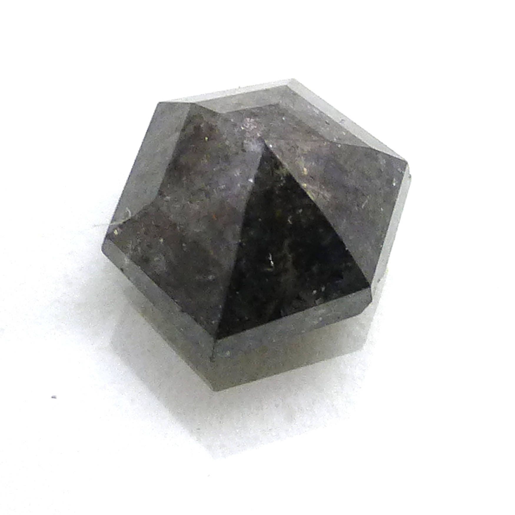 1.165 Carats Salt And Pepper Charcoal Black Diamond Loose Rose Cut Cabochon Shield Gemstone April Birthstone Handmade Hand Cut Flat Bottom 1.165 Carats Salt And Pepper Charcoal Black Diamond Loose Rose Cut Cabochon Shield Gemstone April Birthstone Handmade Hand Cut Flat Bottom
