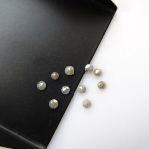 15 Pieces, 1mm Gray Rose Cut Diamond, Rose Cut Cabochon, Excellent Cut/Height/Lustre/Calibrated Rose Cut Diamond, SKU-RCD21 15 Pieces, 1mm Gray Rose Cut Diamond, Rose Cut Cabochon, Excellent Cut/Height/Lustre/Calibrated Rose Cut Diamond, SKU-RCD21