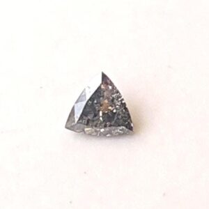 4mm Salt And Pepper Diamond, Rose Cut Trillion Cabochon 4mm Salt And Pepper Diamond, Rose Cut Trillion Cabochon
