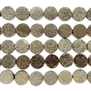 Black Diamond Round Shaped Druzy Cabochon 11mm (rk35b20-07) Black Diamond Round Shaped Druzy Cabochon 11mm (rk35b20-07)