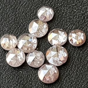 Light Pink Rose Cut Diamond Cabochon, 2mm Loose Diamond