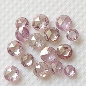 Pink Rose Cut Diamond, Conflict Free 1.8-2.5mm Natural Pink Rose Cut Diamond Cabochon, Loose Pink Diamond For Jewelry (1pc To 2pcs)-pdd425