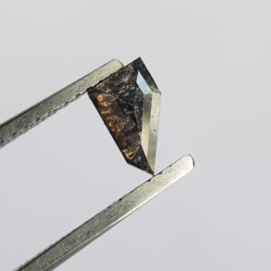 Stock Clearance 7.9mm/0.68CTW Clear Black Fancy Shield Abstract Shaped Salt And Pepper Rose Cut Diamond Loose Cabochon, DDS750/22 Stock Clearance 7.9mm/0.68CTW Clear Black Fancy Shield Abstract Shaped Salt And Pepper Rose Cut Diamond Loose Cabochon, DDS750/22