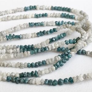 2-3.5mm White, Grey And Blue Shaded Rough Diamonds, Natural Raw Diamond Beads, Uncut Diamond Beads For Jewelry (4in To 8in Options)- Ds3300 2-3.5mm White, Grey And Blue Shaded Rough Diamonds, Natural Raw Diamond Beads, Uncut Diamond Beads For Jewelry (4in To 8in Options)- Ds3300