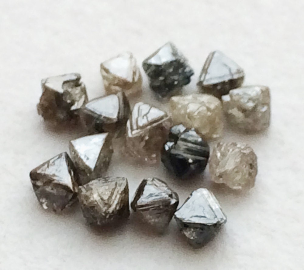 2-3mm Brown Rough Diamond Crystal, Raw Diamond, Uncut Diamond, Loose Diamond, Diamond Octahedron For Jewelry (1cts To 5cts Options)