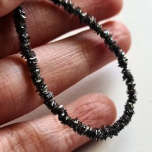 2.5-3mm Black Raw Diamond Rings, Beautiful Bangle Cut, Loose Rough Diamond, Rough Diamond Rings, Unique Bangle Cut (3.5in To 7in) - Apkj16