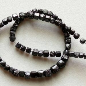 3-4mm Black Diamond Box Cubes, Black Drilled Rough Diamond, Raw Diamond, Uncut Diamond For Jewelry (2in To 8in Options) - Ddp180 3-4mm Black Diamond Box Cubes, Black Drilled Rough Diamond, Raw Diamond, Uncut Diamond For Jewelry (2in To 8in Options) - Ddp180