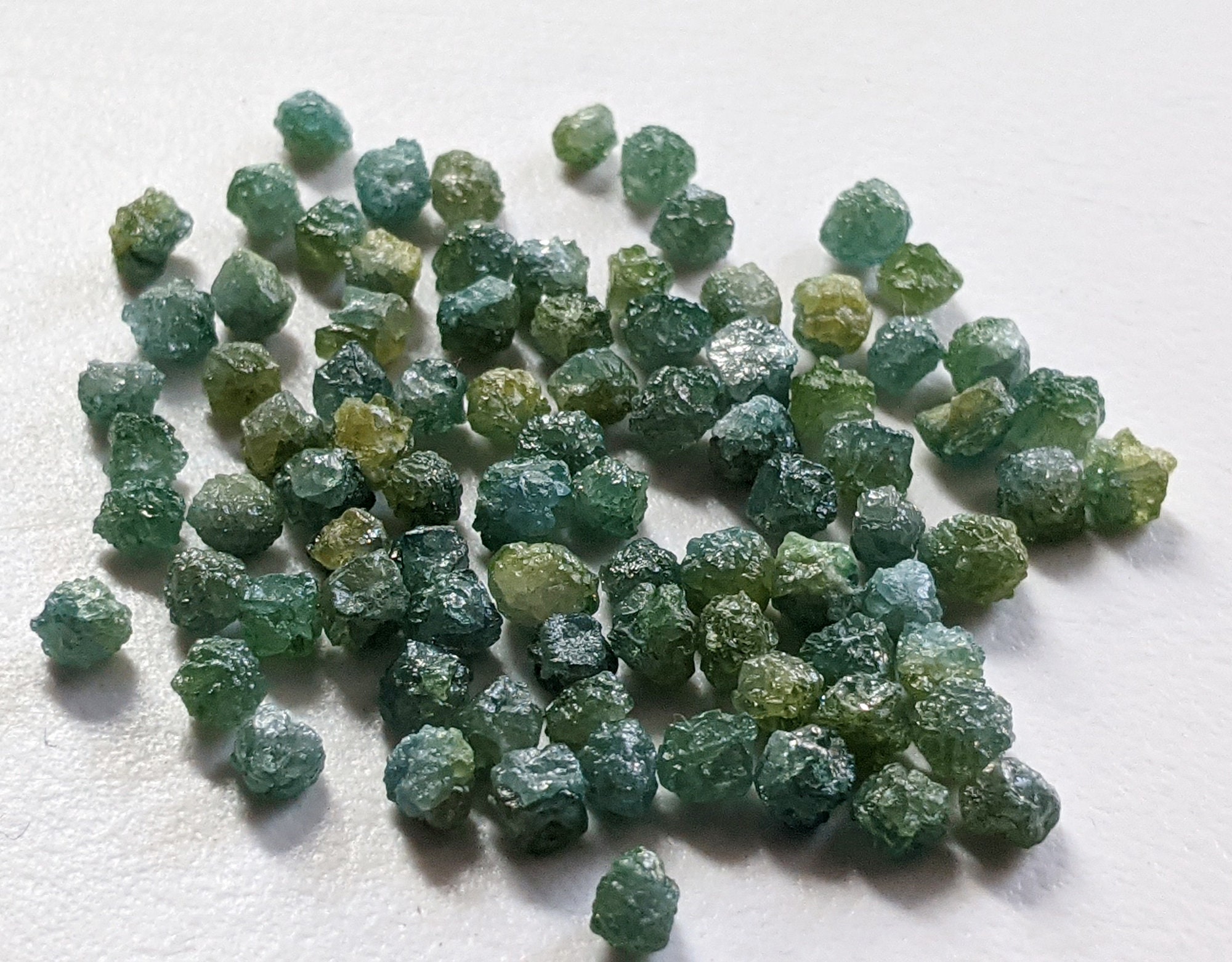 3-3.5mm Green Raw Diamond, Green Rough Diamond, Green Uncut Diamond, Perfect For Bezel And Prong Setting (5pcs To 10pcs Options) - Ppd859 3-3.5mm Green Raw Diamond, Green Rough Diamond, Green Uncut Diamond, Perfect For Bezel And Prong Setting (5pcs To 10pcs Options) - Ppd859