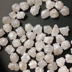 4.5-5mm White Rough Diamond, White Raw Diamond, Uncut Diamond, Loose White Diamond, Conflict Free Diamond For Jewelry (5pc To 10pc) - Ddp171