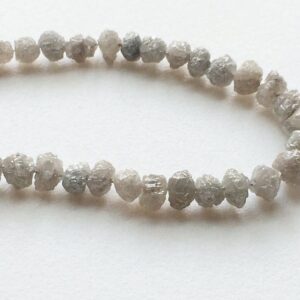 4-6mm Grey White Rough Diamonds, Natural Grey Raw Diamond Beads, Uncut Diamond Beads, Rough Diamonds For Jewelry (10pcs To 20pcs)