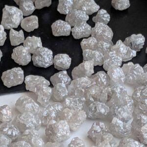 4-6mm Grey White Raw Diamond, Rough Diamonds, Diamond For Jewelry, Loose Black Diamond, Conflict Free Diamond(5 Cts To 10 Cts Options)
