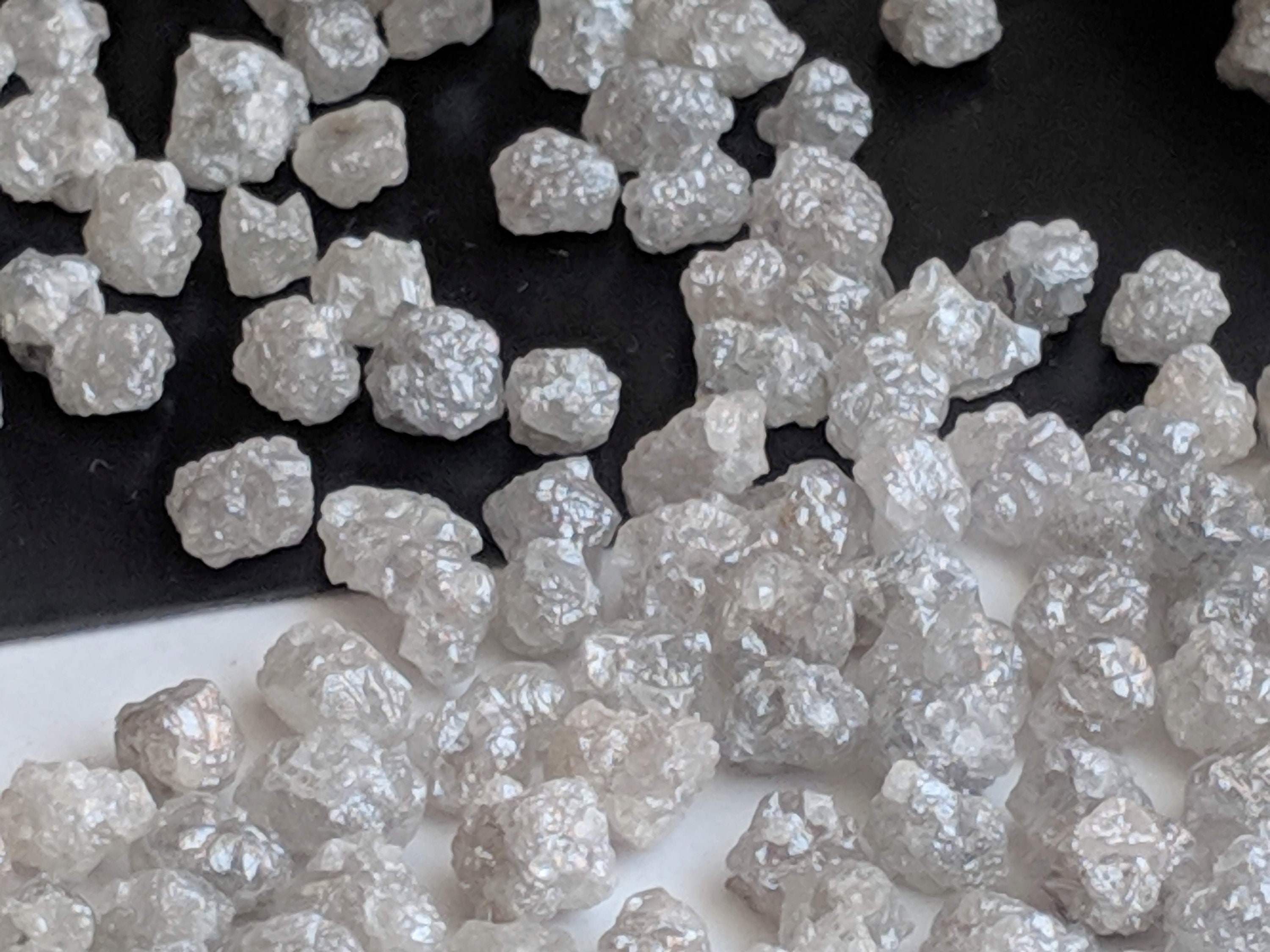 4-6mm Grey White Raw Diamond, Rough Diamonds, Diamond For Jewelry, Loose Black Diamond, Conflict Free Diamond(5 Cts To 10 Cts Options) 4-6mm Grey White Raw Diamond, Rough Diamonds, Diamond For Jewelry, Loose Black Diamond, Conflict Free Diamond(5 Cts To 10 Cts Options)