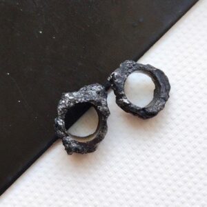8-8.5mm Raw Black Diamond Bead, Huge Hole Bead Rough Black Diamond Drilled, Uncut Diamond, Loose Diamond For Pendant / Necklace - Ppkj206 8-8.5mm Raw Black Diamond Bead, Huge Hole Bead Rough Black Diamond Drilled, Uncut Diamond, Loose Diamond For Pendant / Necklace - Ppkj206