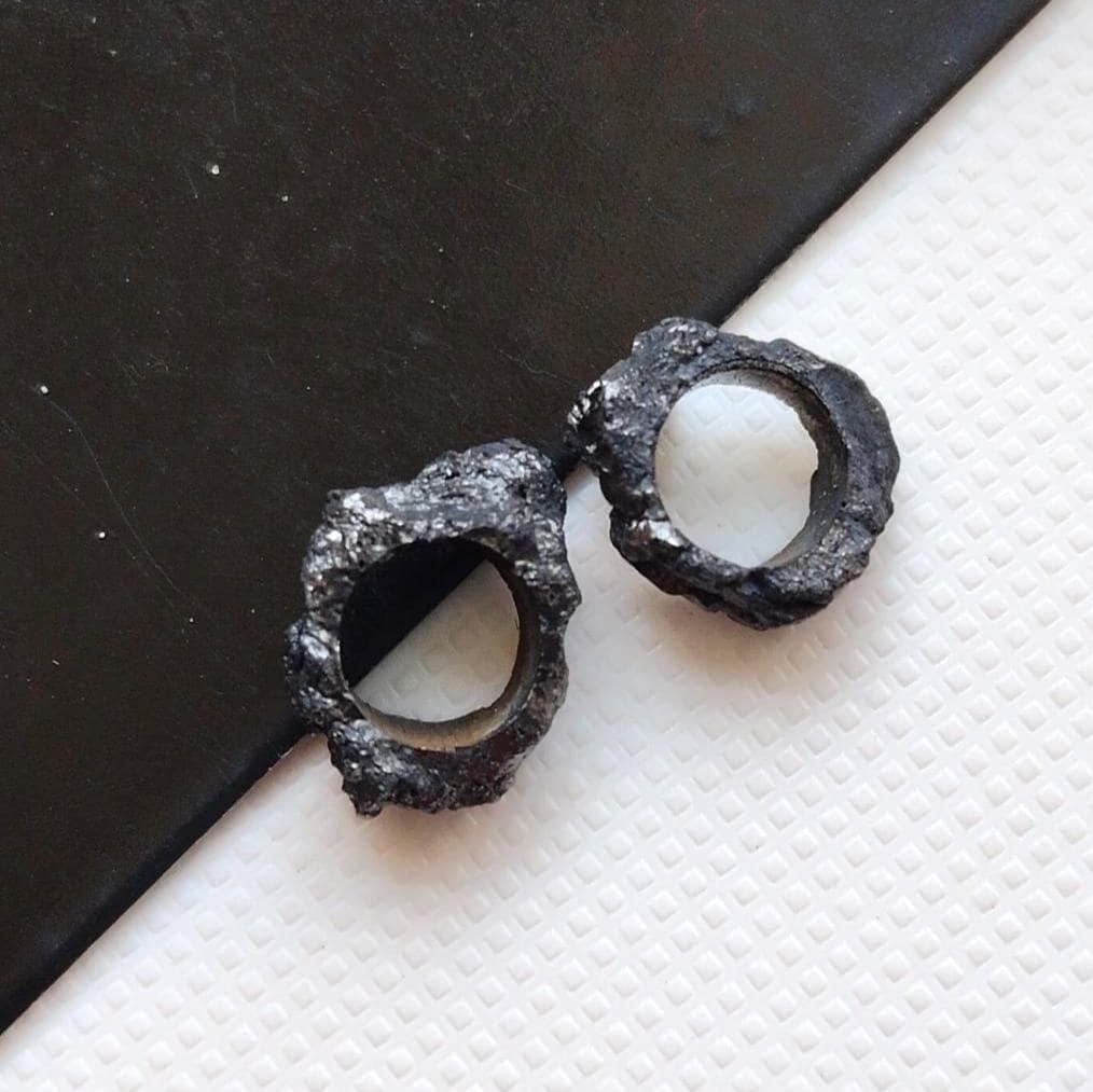 8-8.5mm Raw Black Diamond Bead, Huge Hole Bead Rough Black Diamond Drilled, Uncut Diamond, Loose Diamond For Pendant / Necklace - Ppkj206 8-8.5mm Raw Black Diamond Bead, Huge Hole Bead Rough Black Diamond Drilled, Uncut Diamond, Loose Diamond For Pendant / Necklace - Ppkj206