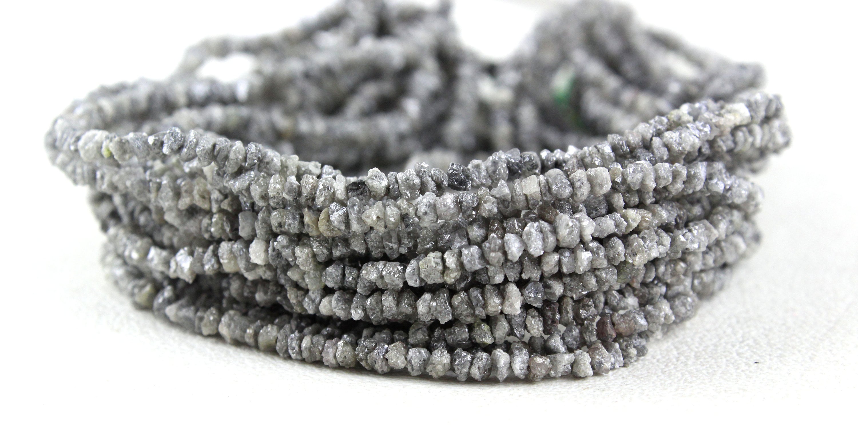 Aaa Grey Diamond Chips: Raw Gemstone Beads, 2-3mm