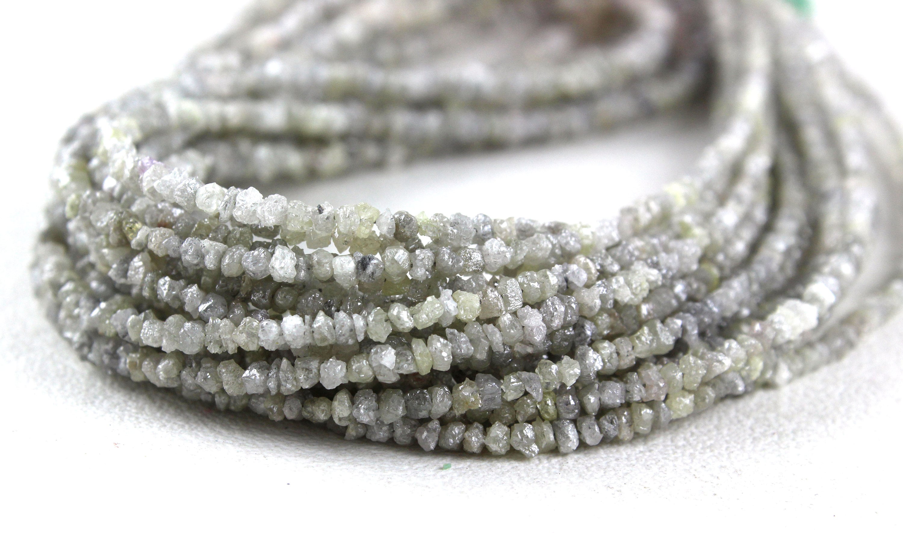 Aaa White Diamond Chips: Raw Gemstone Beads, 2-3 Mm