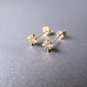 14k Gold Real Diamond Wind Rose Stud Earring (1 Or 2) • 4.50mm Star • 14k Yellow Rose White Gold • Minimalist Dainty Small • No Gift Box 14k Gold Real Diamond Wind Rose Stud Earring (1 Or 2) • 4.50mm Star • 14k Yellow Rose White Gold • Minimalist Dainty Small • No Gift Box