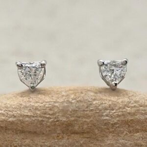 Heart Lab Diamond Studs Half Carat Total Lab Diamond Filigree Earrings, Lifetime Care Plan Included, Genuine Lab Diamonds Ls7322 Heart Lab Diamond Studs Half Carat Total Lab Diamond Filigree Earrings, Lifetime Care Plan Included, Genuine Lab Diamonds Ls7322