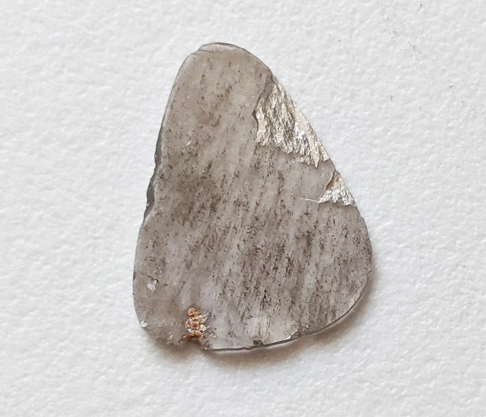 13.8x10.4mm Grey White Diamond Slice, 1.11 Cts Huge Faceted Grey White Diamond Slice, Diamond Polki Slice, Loose Diamond Slice Jewelry-pdd77