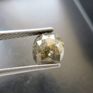 8.8mm/2.15CTW Green Cushion Shaped Faceted Rose Cut Diamond Loose Cabochon, Natural Green Diamond Rose Cut For Ring, DDS567/6 8.8mm/2.15CTW Green Cushion Shaped Faceted Rose Cut Diamond Loose Cabochon, Natural Green Diamond Rose Cut For Ring, DDS567/6