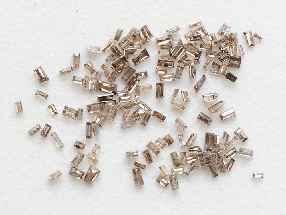 Cognac Brown Baguette Diamond, Rare 1.5-3 Mm Champagne Baguette Cut Diamond, Rectangle Faceted Melee Diamond For Jewelry (5pcs-20pcs)-ds3691 Cognac Brown Baguette Diamond, Rare 1.5-3 Mm Champagne Baguette Cut Diamond, Rectangle Faceted Melee Diamond For Jewelry (5pcs-20pcs)-ds3691