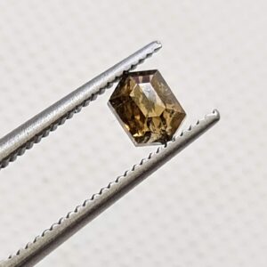 Natural Brown Hexagon Shaped Diamond, Rare 0.47 Ct Flat Back Faceted Brown Diamond, 5x3.7mm Rose Cut Diamond For Wedding Ring/pendant-pdd278