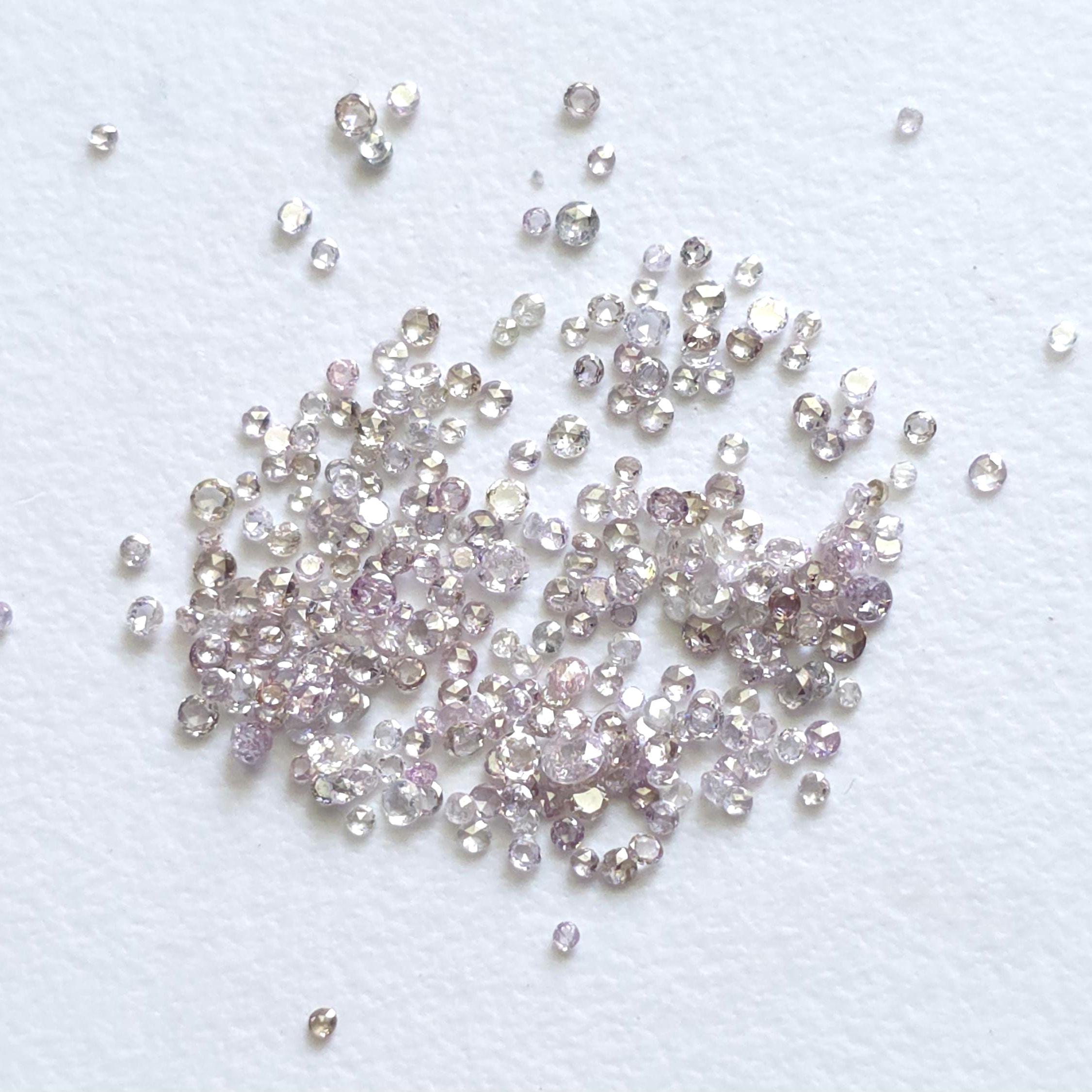Pink Rose Cut Diamond, Rare 1-1.5mm Natural Pink Rose Cut Diamond Cabochon, 5 Pcs Loose Pink Rosecut Faceted Diamond For Jewelry-ppkj158