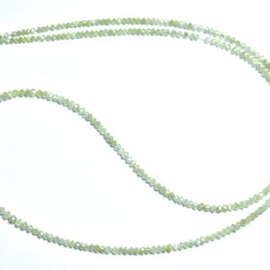 Superb Natural Creamy Gray Diamond Rondelle Bead -15 inches- Sparkling Faceted Gray Diamond Conflict Free Beads - Size is 1.5 -2.1mm#1731