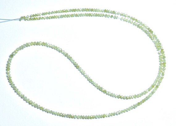 Superb Natural Creamy Gray Diamond Rondelle Bead -15 Inches- Sparkling Faceted Gray Diamond Conflict Free Beads - Size Is 1.5 -2.1mm#1731 Superb Natural Creamy Gray Diamond Rondelle Bead -15 Inches- Sparkling Faceted Gray Diamond Conflict Free Beads - Size Is 1.5 -2.1mm#1731