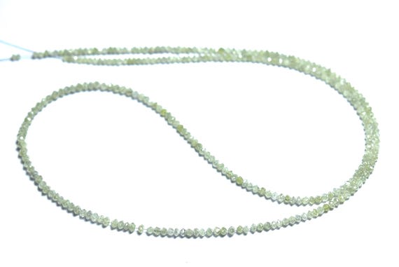 Superb Natural Gray Diamond Rondelle Bead -15 Inches- Beautiful Sparkling Faceted Gray Diamond Conflict Free Beads - Size Is 1.5 -2.2mm#1175