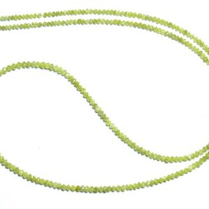 Superb Natural Yellow Diamond Rondelle Beads - 15 inches- Sparkling Faceted Yellow Diamond Conflict Free Beads - Size is 1.5 -2.2mm#2024