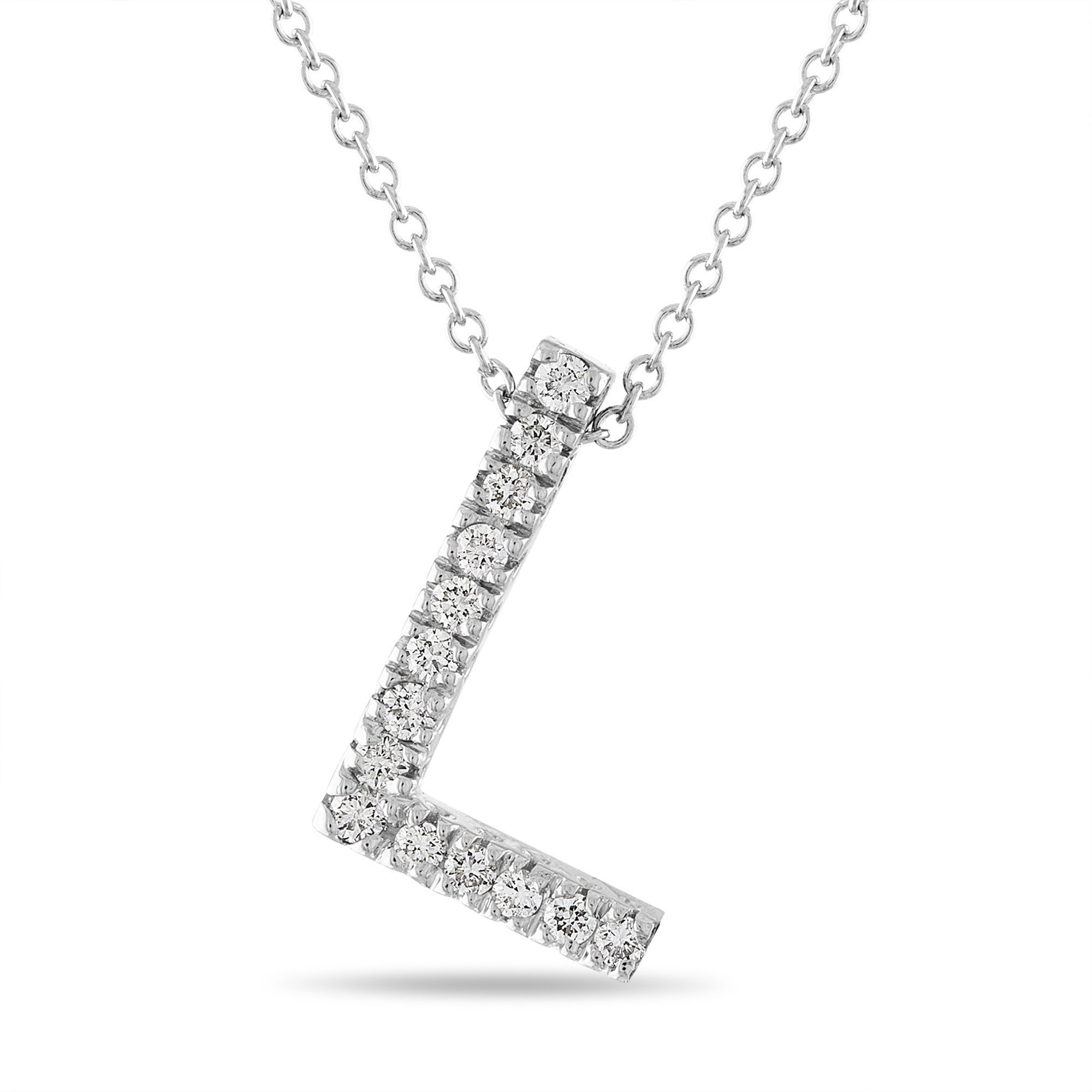 Diamond Initial Pendant: 14k Gold Letter Necklace, Handmade 0.25 Carat Diamond Initial Pendant: 14k Gold Letter Necklace, Handmade 0.25 Carat