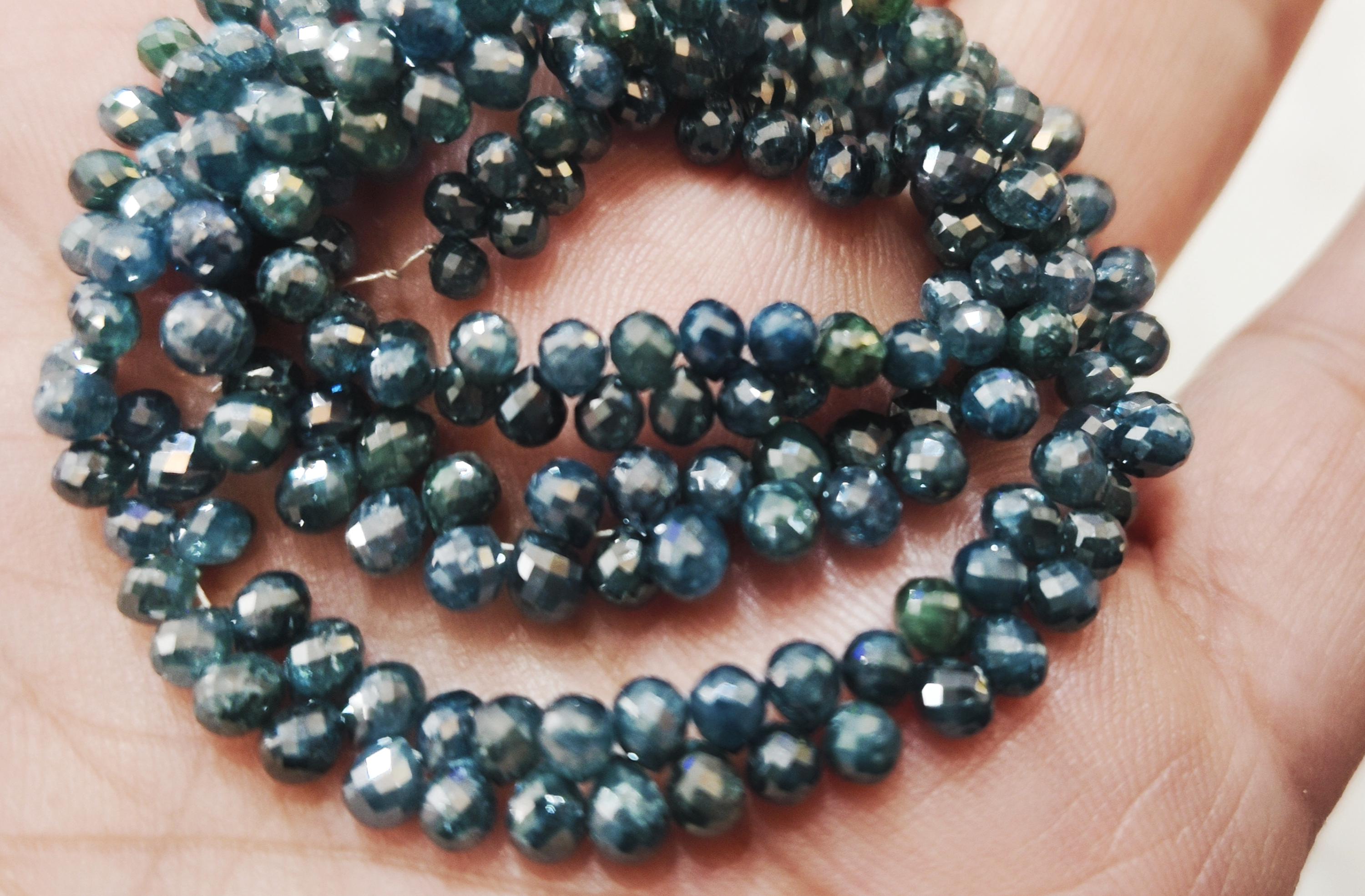 10 Pcs,natural Blue Diamond Faceted Tear Drops Briolettes Shaped Beads, 3-4mm, 10 Pcs,natural Blue Diamond Faceted Tear Drops Briolettes Shaped Beads, 3-4mm,