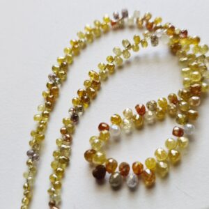 2x2.5mm - 3.5x4.2mm Grey Brown Yellow Multi Color Diamond Tear Drop Beads, Natural Sparkling Diamond Briolette (10pc To 40 Pcs Option)-apkj6